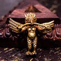 Tibet charm pendant Nepal handmade Gold Wing Dapeng bird pendant pure copper Diamond drop magic pestle pendant jewelry