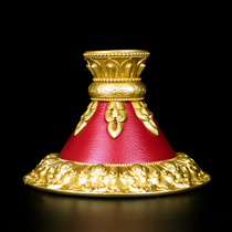 Special hand-cranked warp wheel base red leather warp tube pure copper base special price gold