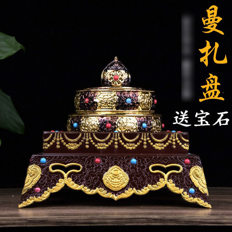 Titanium alloy Anti - Gimmanza Manza Tea Romanda Disk square tray sends gem sign