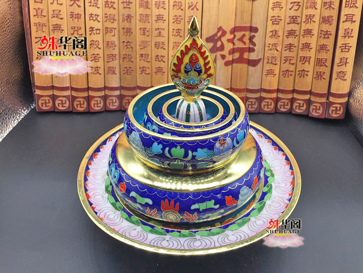 Trumpet polished Jingtai Blue Manzal disc with pallet full set of Mantea tray trays Manza trays Blue-Taobao
