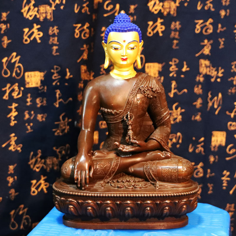 Shakyamuni Buddha statue of pure copper - shakya Monica Buddha image opens 1 foot 30cm