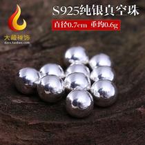 S925 sterling silver non-porous vacuum round beads Manza panmancharo Buddha statue vase stupa manza gemstone 0 7cm