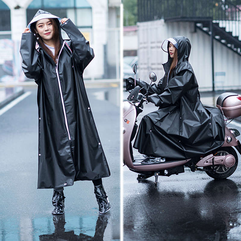 Raincoat Female adult long full body hiking jacket Single man riding electric bicycle motorcycle poncho