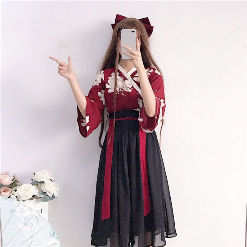 Xiao's dance costumes send Mingyue dance clothes girls ancient style Hanfu Han elements improved cross-collar Chinese style summer