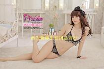 Three-point bikini fun bra underwear set Extreme temptation Modal lace-up adult sex products Fat MM