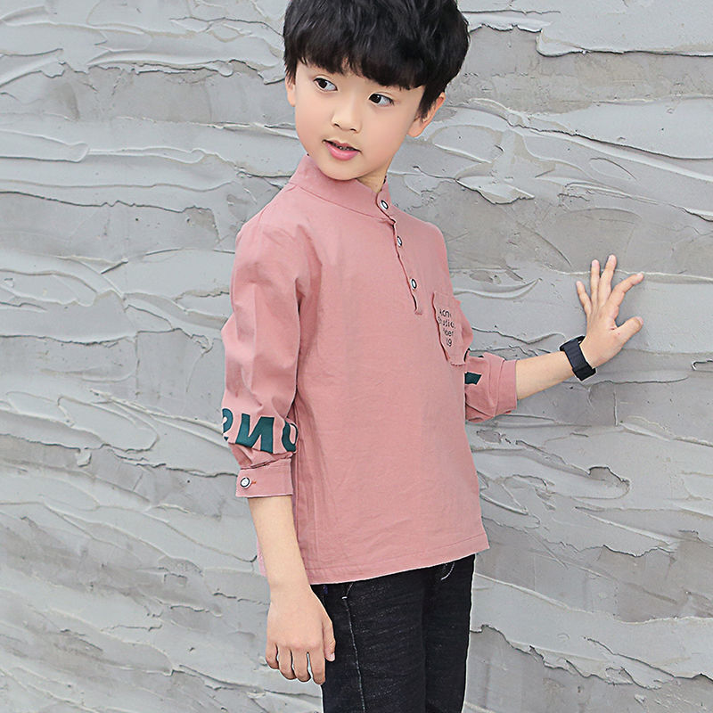 Boys dài sleevet t-shirt mùa xuân 2020 mới của Hàn Quốc phiên bản của mùa xuân và mùa thu áo sơ mi của trẻ em trong trang phục thường ngày những đứa trẻ lớn của.