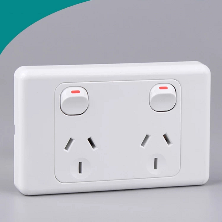 Australian standard Australian standard SAA certification two open six holes 15A Australia New Zealand Australia wall switch socket panel