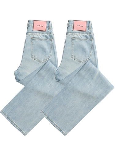 Тонкие джинсы, приталенные шелковые штаны, оверсайз, высокая талия, свободный прямой крой