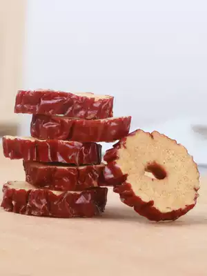 Xinjiang gray jujube slices dried 1000g crispy red jujube slices dry eat seedless red jujube slices bubble water Tea jujube snack