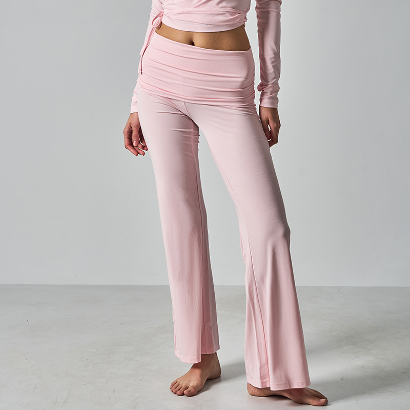 (Alternative to LAOSHU Brand) Skims Alternative Soft Lounge Modal Flared Pants (Slightly See-Through)