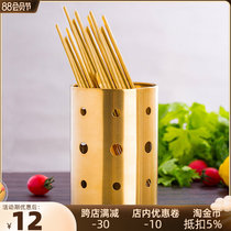 Chopsticks barrel commercial restaurant stainless steel basket thickened gold chopsticks string of fragrance bamboo label household asphalt chopsticks cage