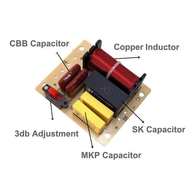 2PCS1Way80WHifiTrebleTweeterFrequencyDividerHomeCa