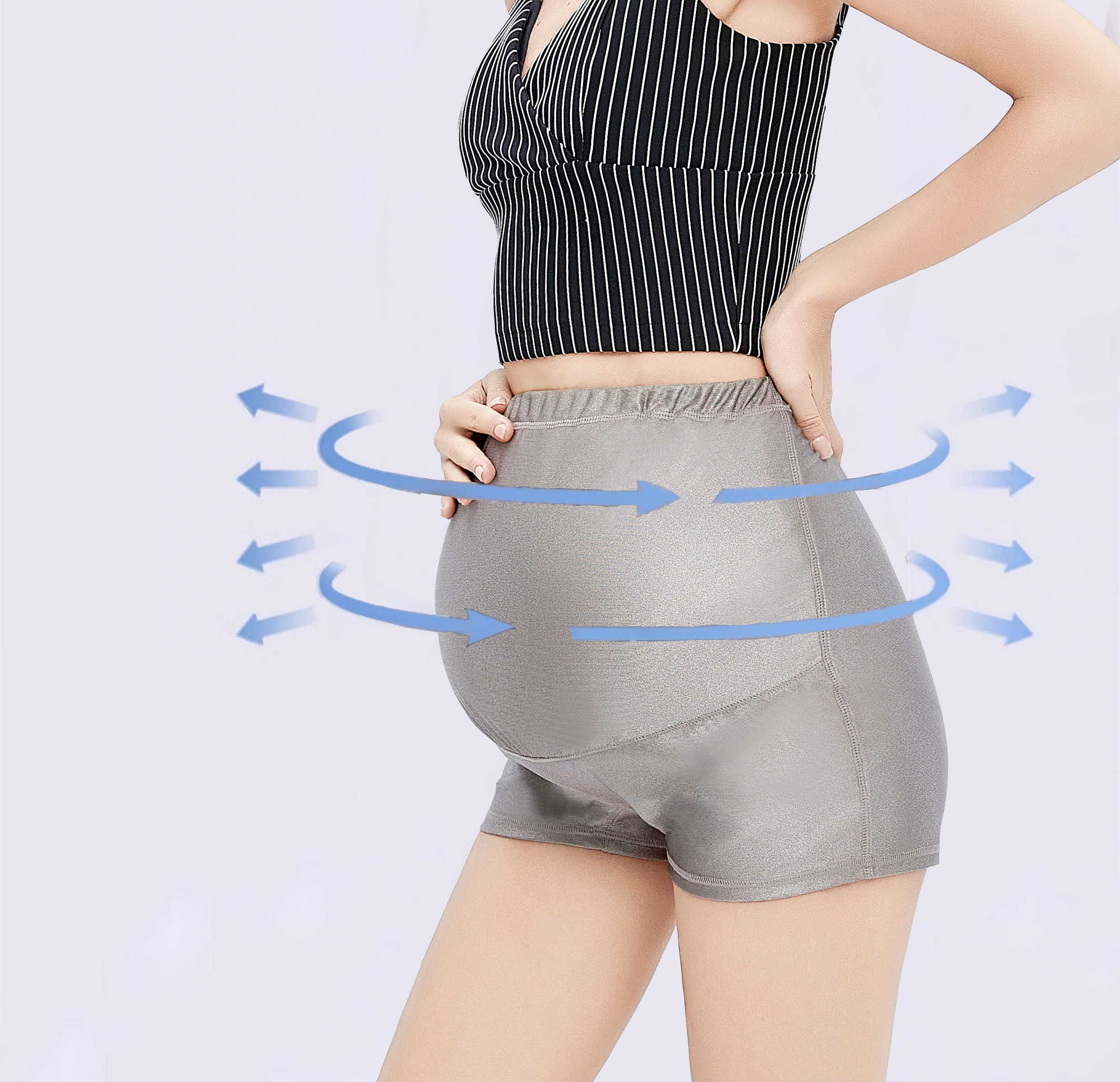 Комплект с защитой от радиации 防辐射孕妇服装上班族电脑内穿隐形肚兜短裤怀孕期辐射防护衣正品