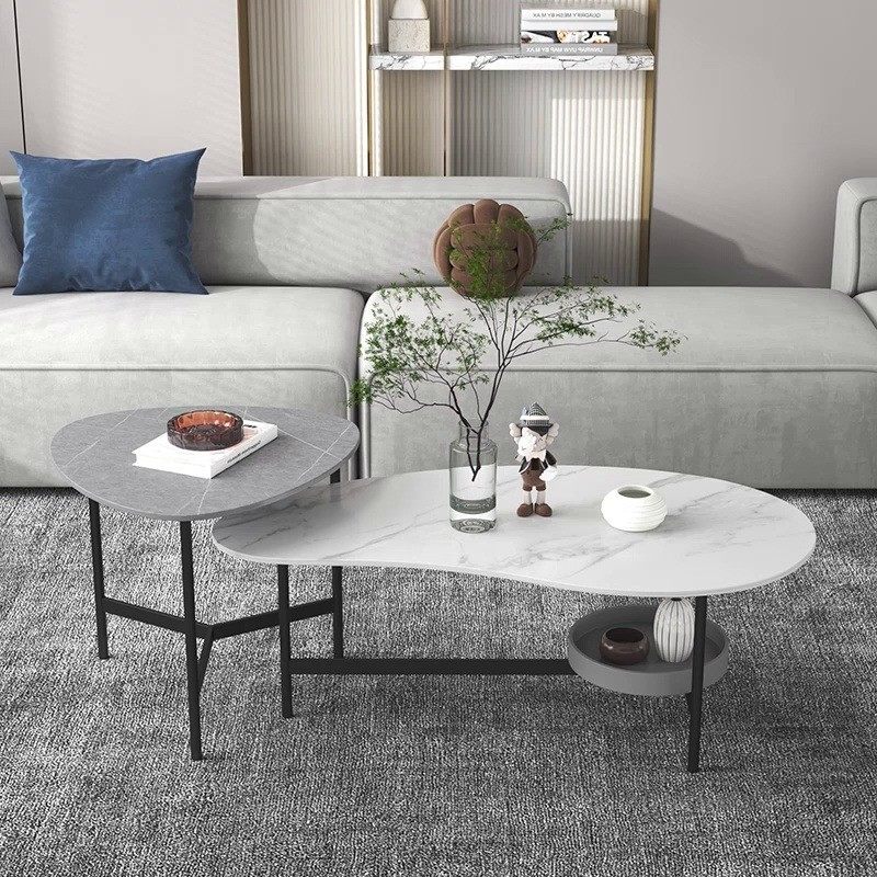 2021 new slate coffee table simple modern side table combination living room home creative special-shaped minimalist model room