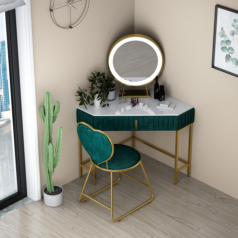 Light Extravagant Triangle Corner Makeup Desk Corner Makeup Desk Makeup Table Bedroom Desk Net Red Ins Wind Corner Cabinet