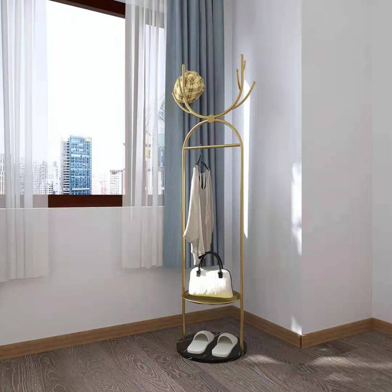 Light lavish hood hanger hanger clothes hanger clothes rack multifunctional floor bedroom home hanging clothes indoor roe corner