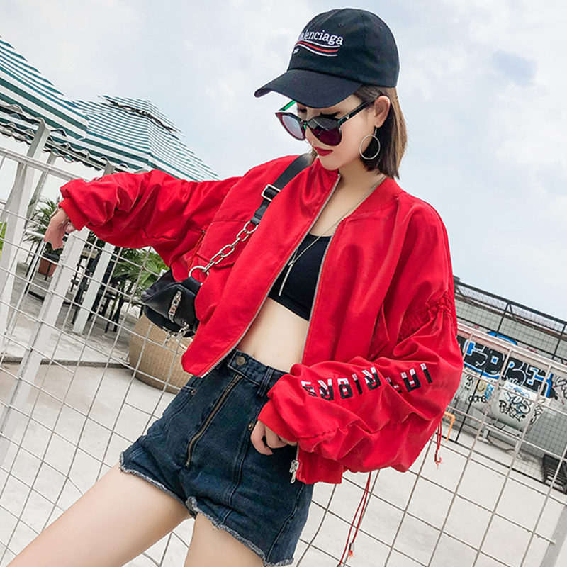 Spring Red Jacket Women's 2026 New Fashion Top Spring and Autumn Petite Short Baseball Jacket Casual Jacket