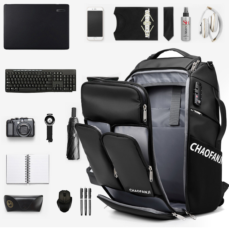 Backpack men's business trip short-distance large-capacity travel backpack casual multi-functional 17-inch computer bag men's bag