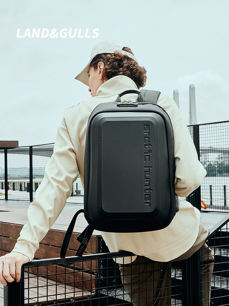 Luou Backpack Men's Commuter Multifunctional Backpack Hard Shell 15 6 Inch Computer Bag Anti-Fall Shockproof Functional Men's Bag