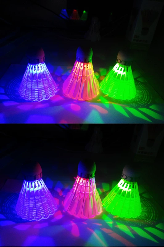 8 cầu lông chiếu sáng với đèn flash nhiều màu sắc sử dụng không tốt bằng nylon nylon cầu lông phát sáng