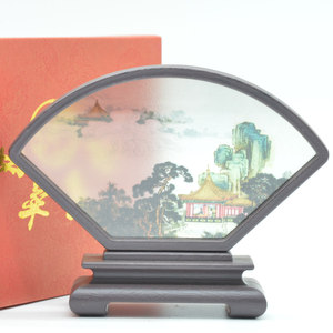 程老师小台屏书桌摆件 仿古小屏风摆件 中国风中国特色礼品工艺品