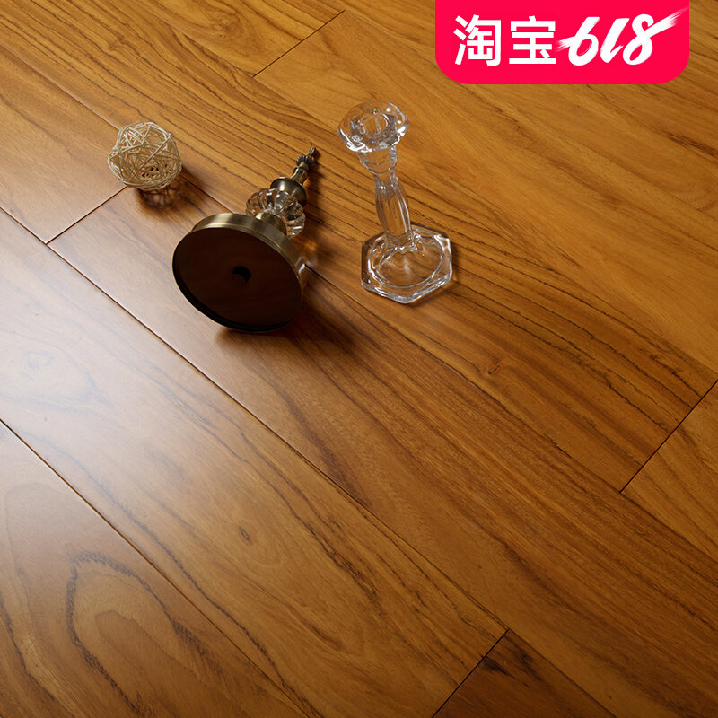 African yellow flower pear pure solid wood flooring Burmese wood log bedroom home floor heating lock free of keel manufacturer direct