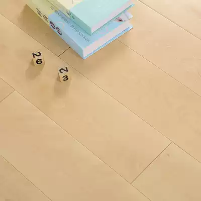 Meisen official residence hard maple white maple pure solid wood floor plain wood color bedroom home lock floor heating free keel