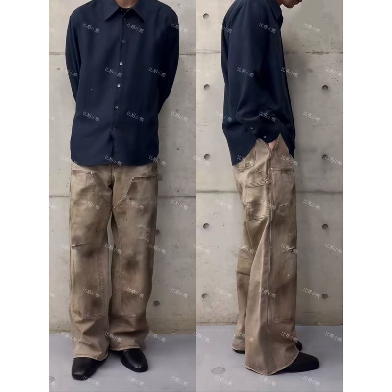 [in Stock] Big Bear Vujade 011 Navy Blue Mercerized Tencel Shirt, a Rare and Perfect Gift