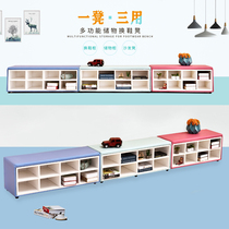 Early education kindergarten Soft bag shoe cabinet rectangular stool Ocean ball sand pool fence Dance studio can sit on childrens shoe stool
