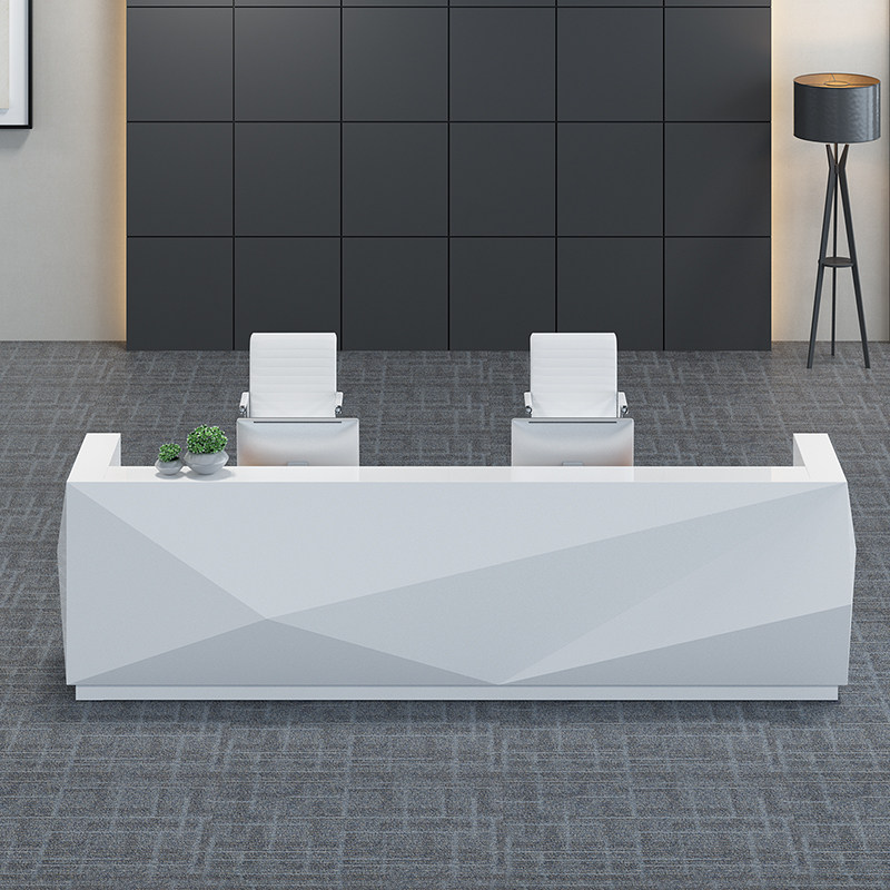 Office front desk reception desk drill press stone paint service desk simple modern company front desk desk welcome desk bar