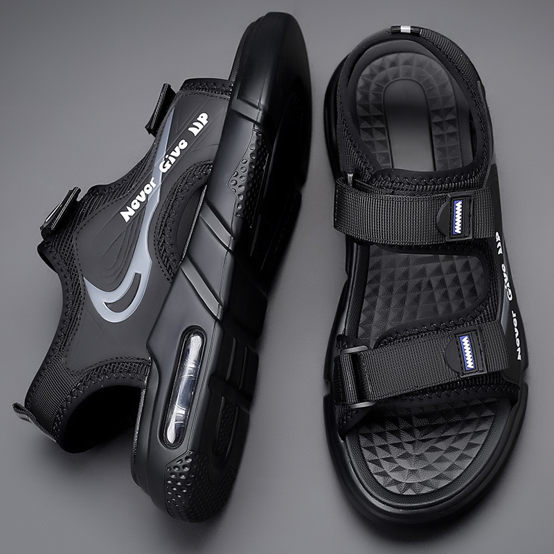 Air cushion sandals men's summer outer wear 2022 new trendy men's sports beach shoes non-slip summer sandals and slippers