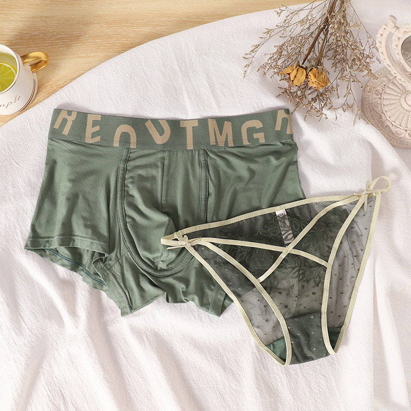 sweet lovers'underwear lovers' passion full transparency personality Spice Mesh Yarn Slim with female Triangle pants New