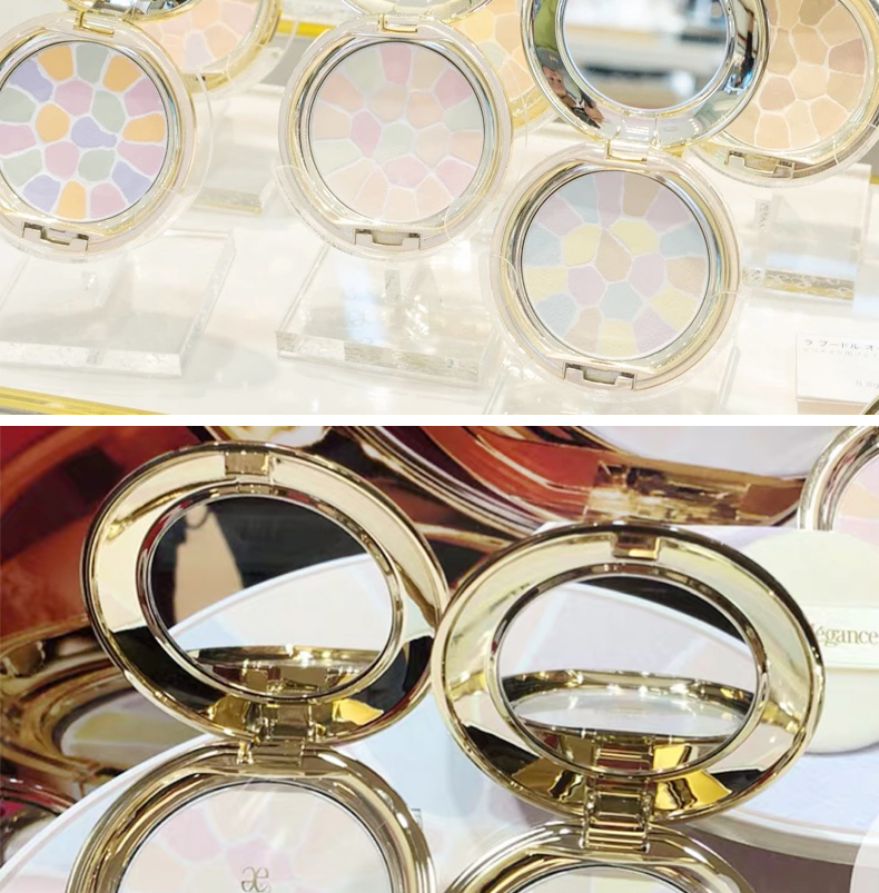 Elegance Ya Li Gesi E bộ phấn trang điểm phấn hạnh phúc gia đình di động nạp nhẹ 8,8g27g có vỏ - Quyền lực phấn phủ