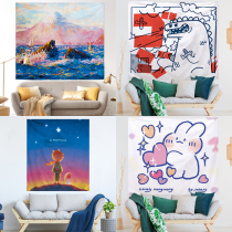 ins Mount Fuji bedside cloth photo background cloth tremble sound female dormitory rental renovation decoration tapestry customization