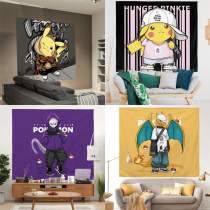 Cute cartoon hanging cloth bedroom bedside treasure dream background cloth decorative cloth animation wall cloth tapestry custom Velcro