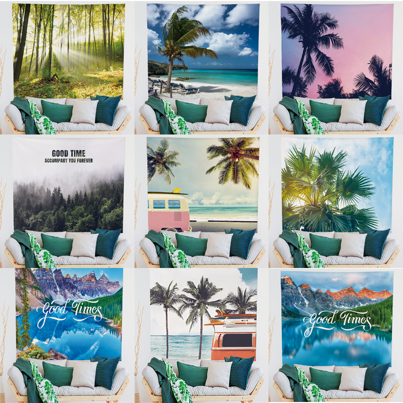 Scenery hanging cloth background cloth dormitory ins custom velcro photo net red set rental house room renovation wall