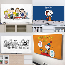 Snoopy cartoon home LCD TV dust cover cloth 43 inch 55 inch 65 inch 75 inch hanging curved screen