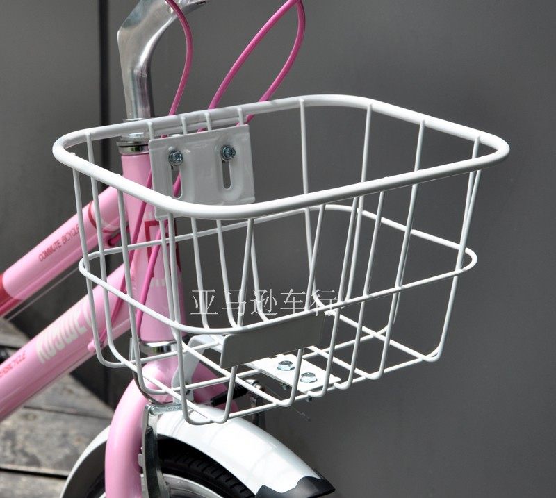 Metal Medium Number White Bike Basket Dicamon 20 Inch Bike 22 Inch Bike Steel Car Basket