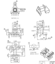 EE13 power core skeleton EE14 high frequency magnetic core skeleton YT-1314 set one pack