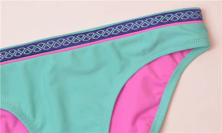 Mỹ Je ** ca mồ côi sexy màu rắn bikini túi eo thấp hông bikini quần một mảnh áo tắm phụ nữ - Bikinis