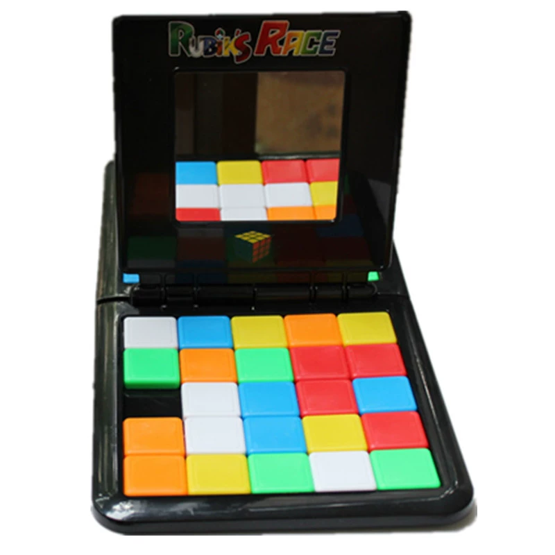 Rubiks Cube hai người chơi Đồ chơi tương tác dành cho phụ huynh và trẻ em Câu đố Học tập sớm Màu sắc di động Rubiks Cube Trò chơi súc sắc - Đồ chơi IQ