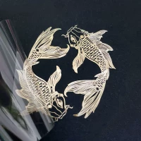 Рыбы 47*46 мм золотой