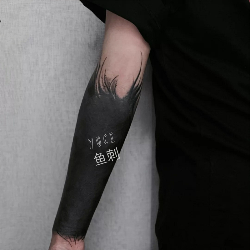Juice Herbal (Two Pieces) Flower Arm Male Black Arm Tattoo Stickers Non-Reflective Decadent Trendy Dark Style Disposable Waterproof Juice Herbal (Two Pieces) Flower Arm Male Black Arm Tattoo Stickers Non-Reflective Decadent Trendy Dark Style Disposable Waterproof