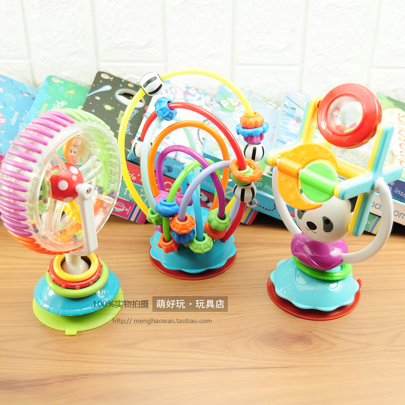 Sassy eat sex toy Tricolor rotating ferris wheel Baby Windmill Baby dining chair cart Sucker toy