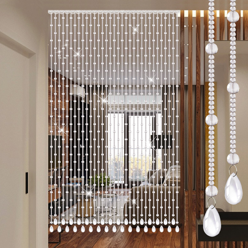 New White Crystal Bead Curtain, Partition Curtain for Living Room, Bedroom, Entrance, Toilet, Hallway, Door-To-Door Installation, No Drilling Required New White Crystal Bead Curtain, Partition Curtain for Living Room, Bedroom, Entrance, Toilet, Hallway, Door-To-Door Installation, No Drilling Required