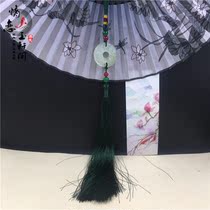 Natural Jade Jade double brave safe ancient style Hanfu tassel waist waist hanging accessories pressure Forbidden Palace