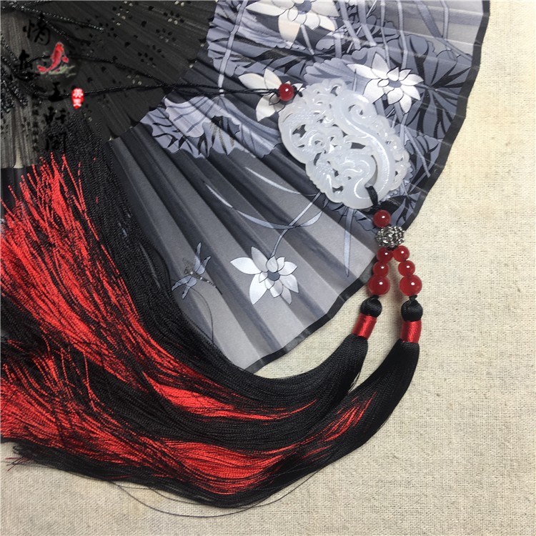 Original ancient fashion clothing banned antique paleo ban white jade long Fengpei flow su hanging piece of couple accessories