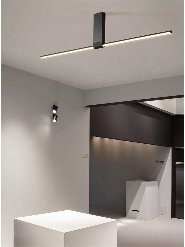 Nordic led ceiling lamp minimalist one-word long strip creative meaning personality strip aisle restaurant bedroom clothing store lamp
