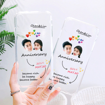 Couple mobile phone shell customized arbitrary model to apply Apple 13 Photo Scratching Head head XR transparent Softshell 11diy