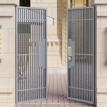 New Chinese Iron Art Gate Courtyard Door Double Open Villa Outdoor Entrance Garden Small Doors Countryside Walled Yard Gate